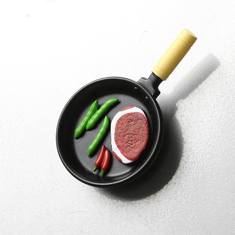 Frying Pan Food Toy Refrigerator Magnets - CoolClings.com