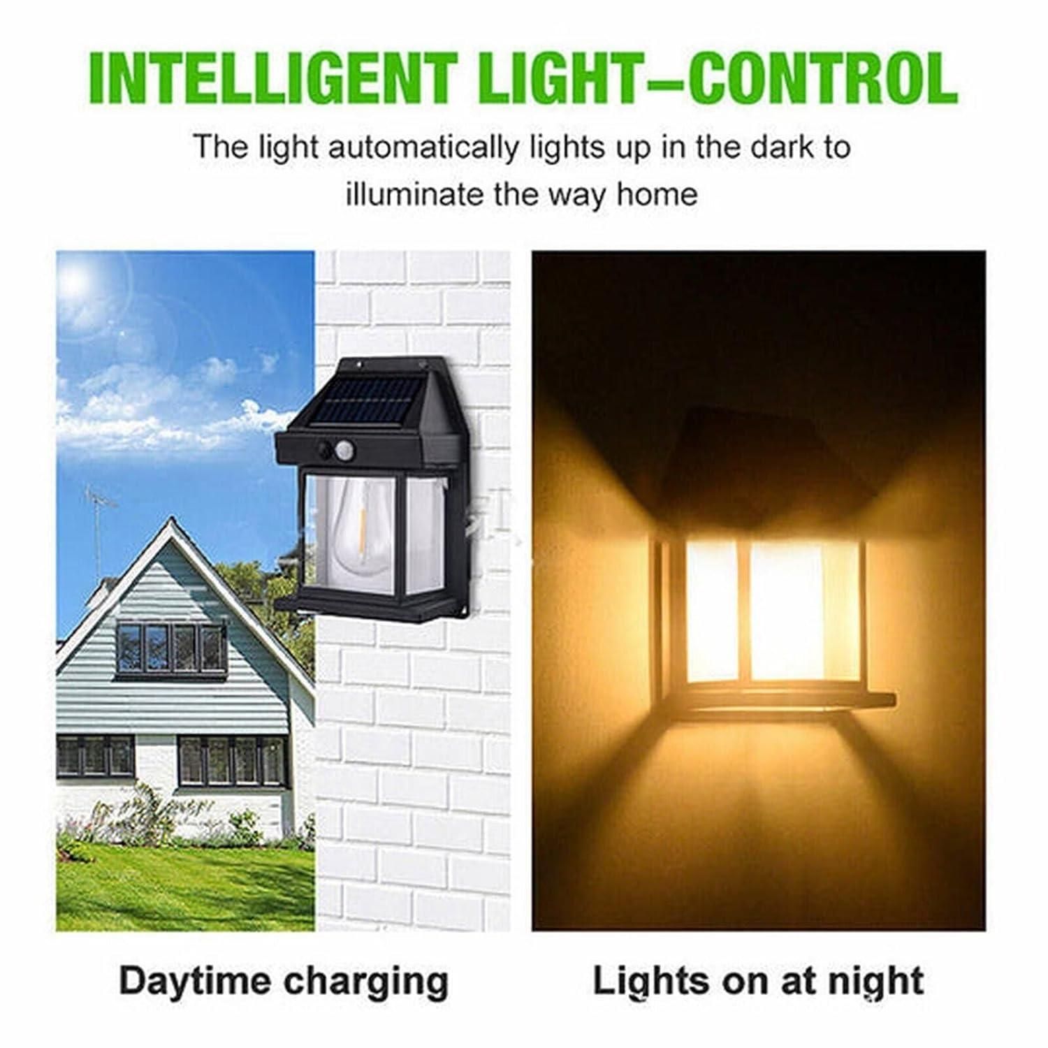 SunPower Outdoor Wall Light – Bright Nights, Zero Bills - CoolClings.com