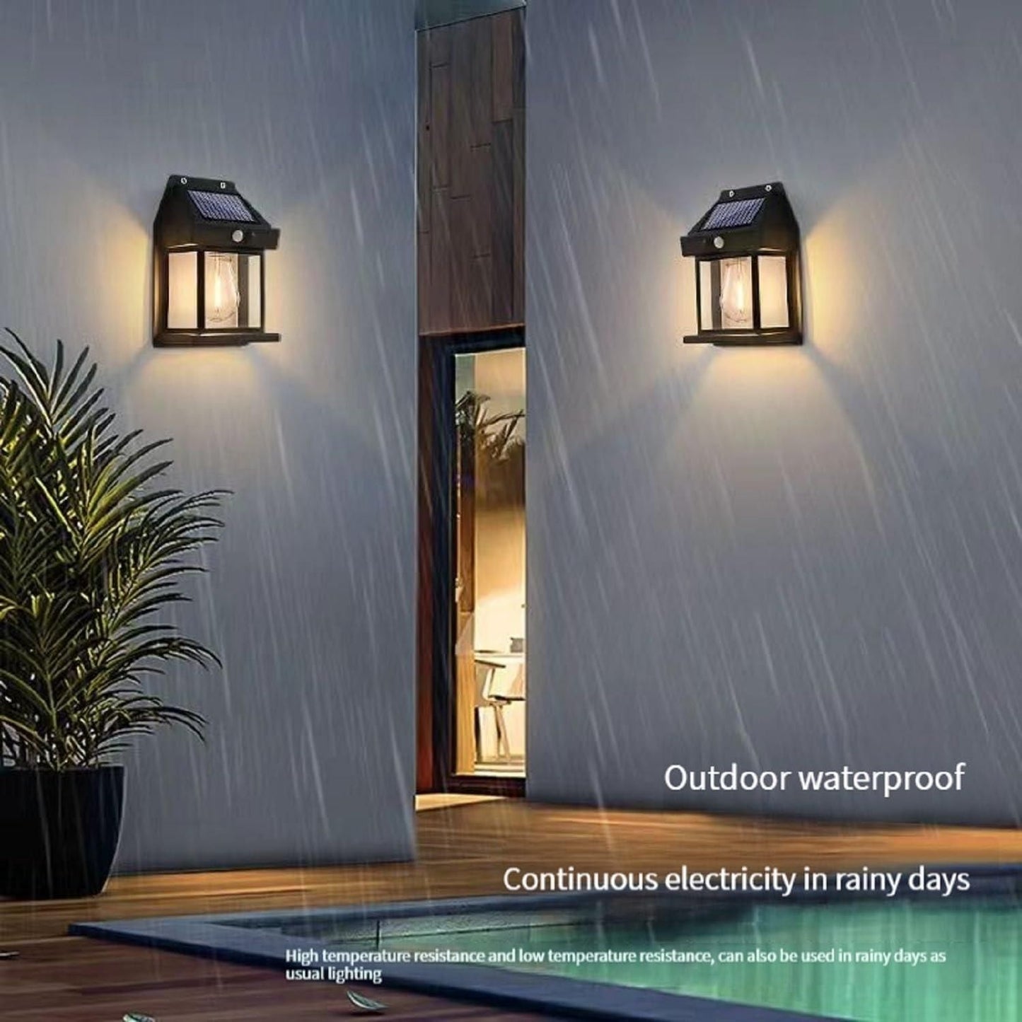 SunPower Outdoor Wall Light – Bright Nights, Zero Bills - CoolClings.com
