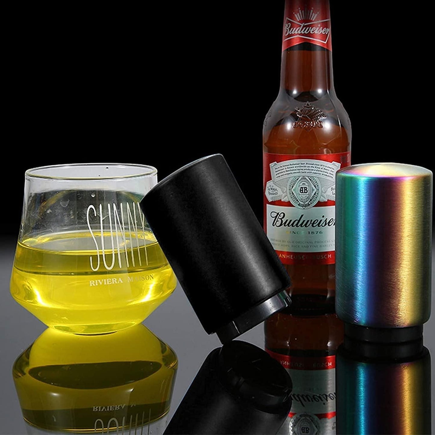 Stainless Steel Automatic Push & Pull Bottle Opener - CoolClings.com