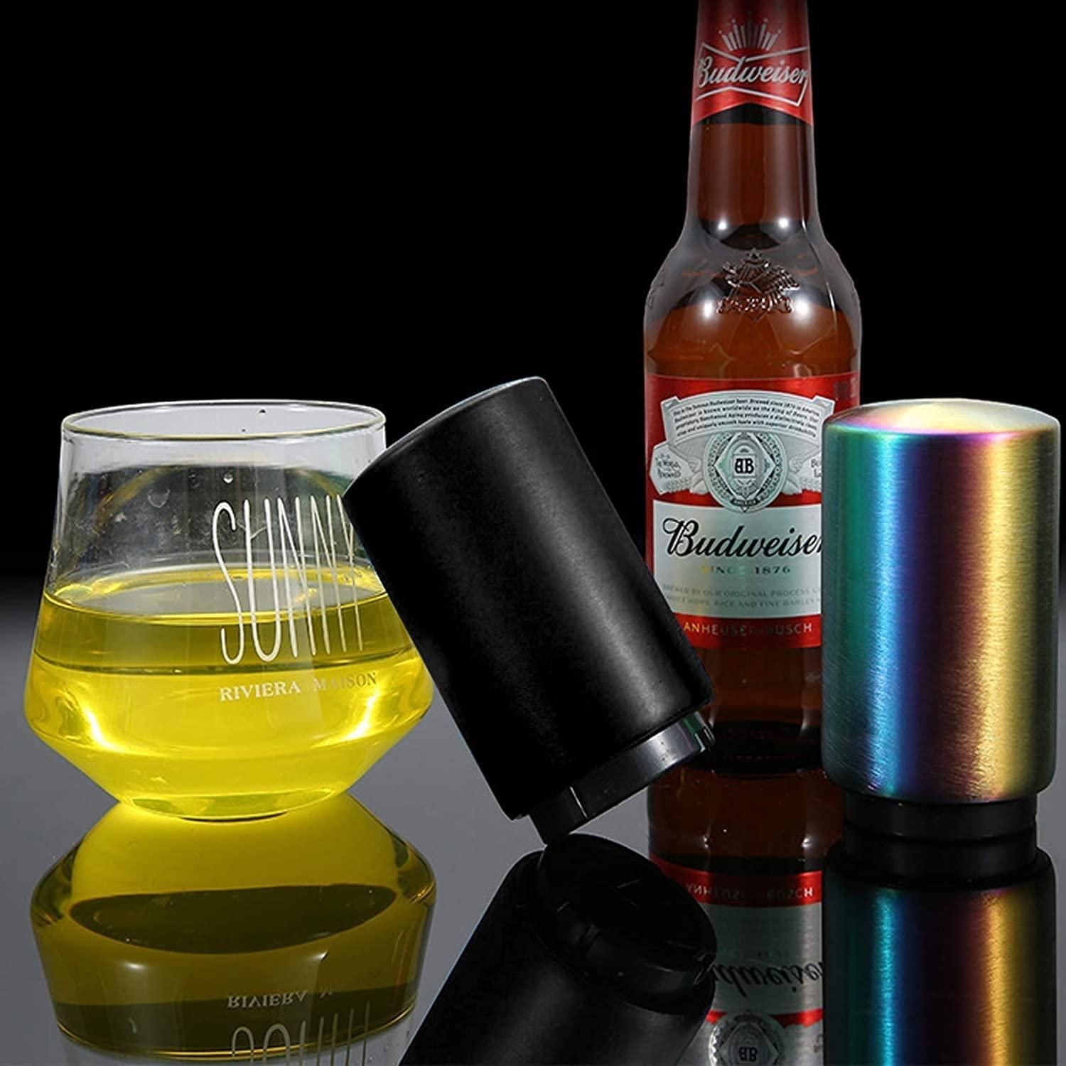 Stainless Steel Automatic Push & Pull Bottle Opener - CoolClings.com