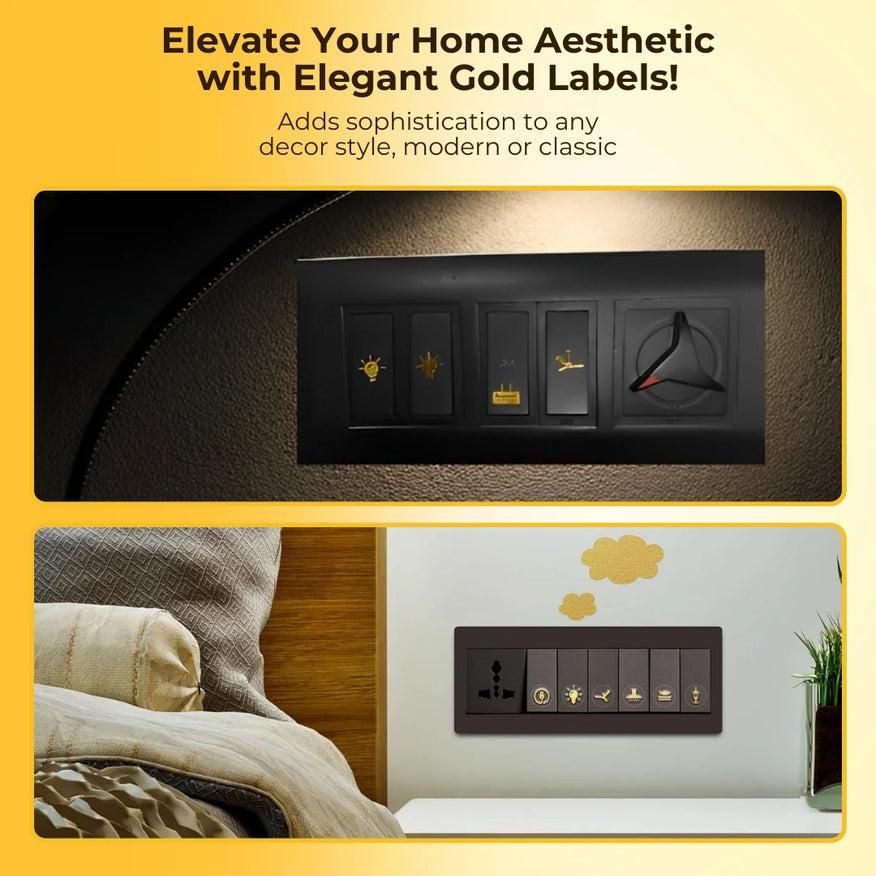 Gold Switch Stickers - CoolClings.com