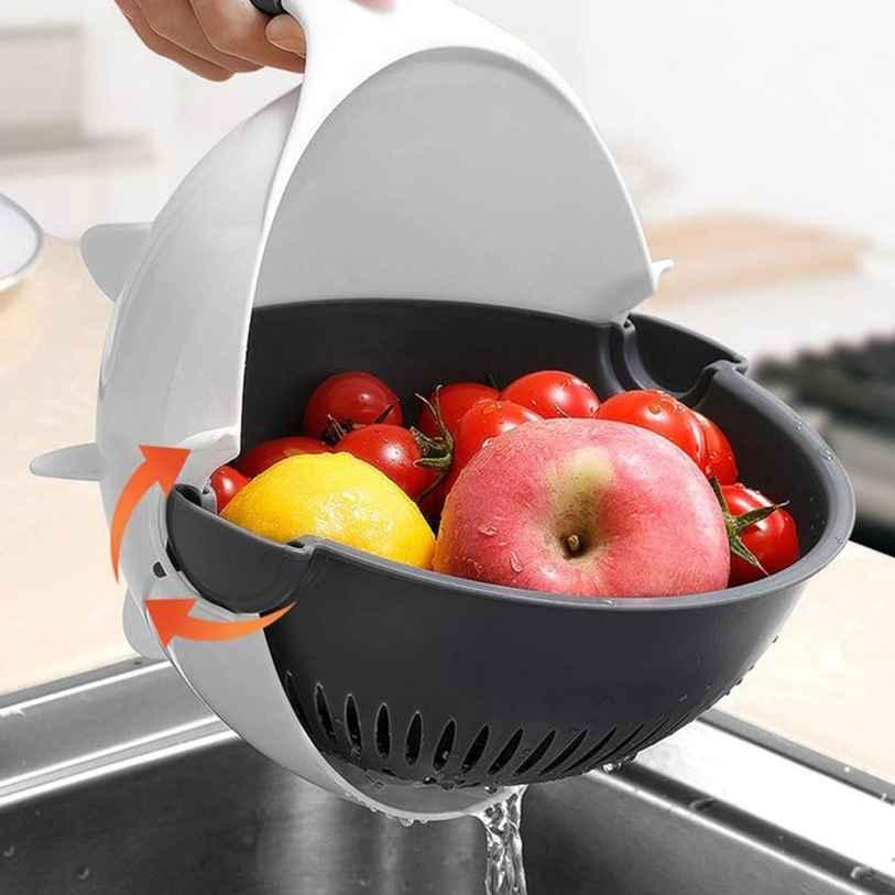 Vegetable Cutter- 7 in 1 Multifunction Magic Rotate Vegetable Cutter with Drain Basket Large Capacity - CoolClings.com