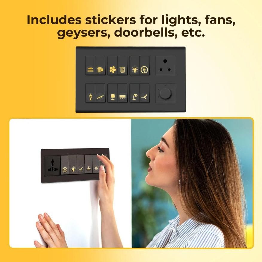 Gold Switch Stickers - CoolClings.com