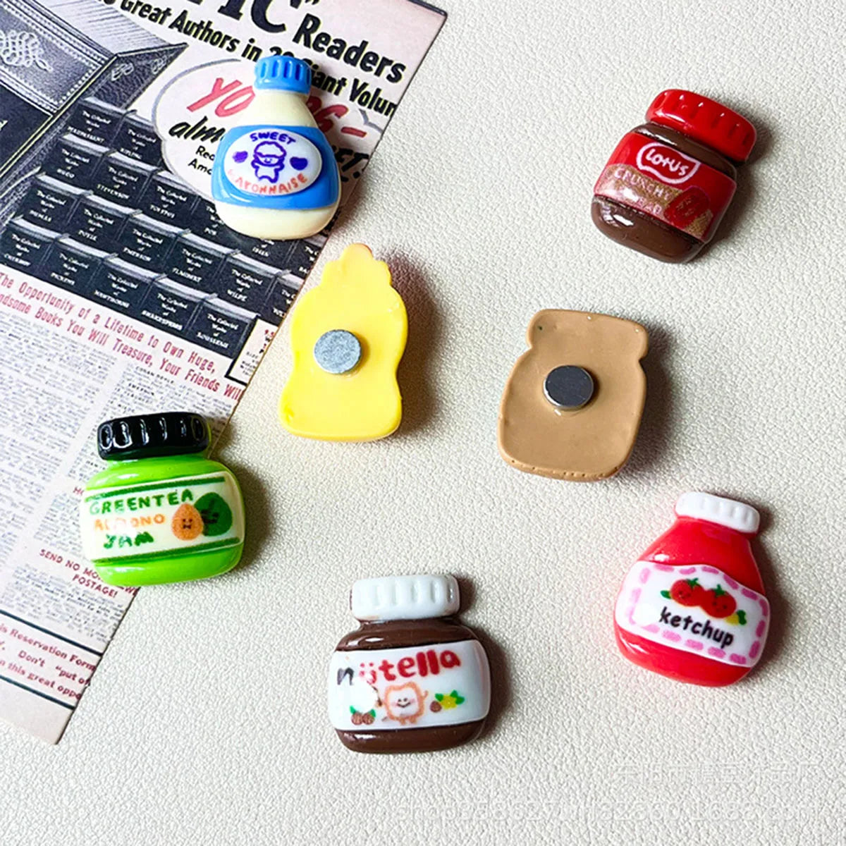 Cartoon Food Fridge Magnets (8 Pcs) - CoolClings.com