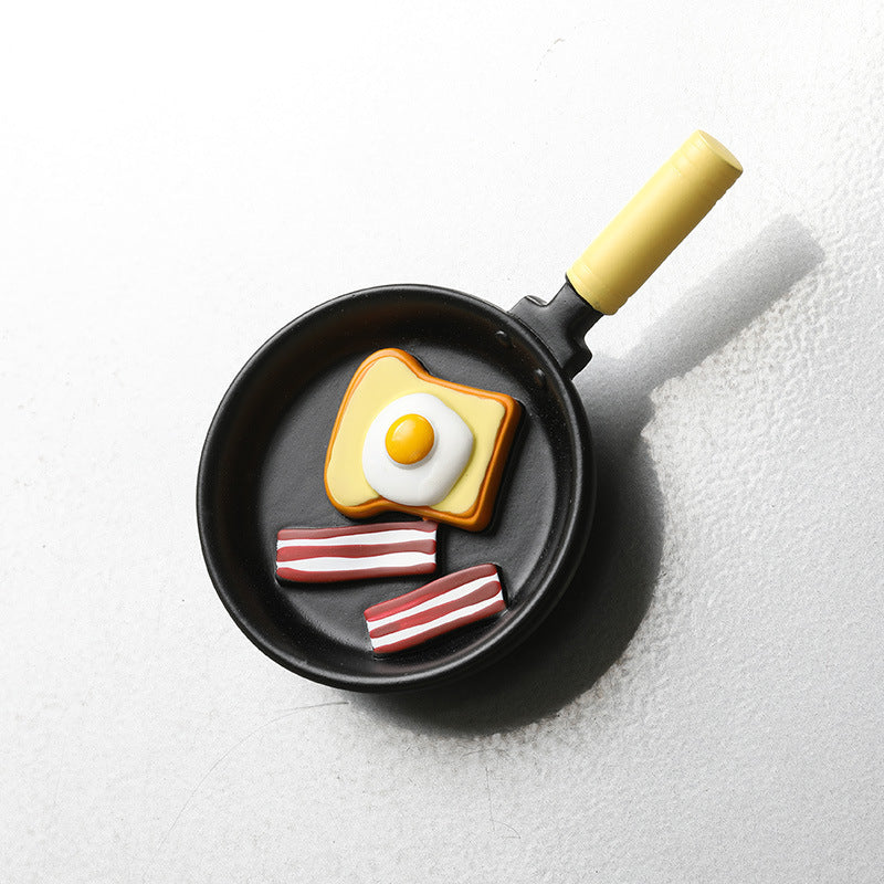 Frying Pan Food Toy Refrigerator Magnets - CoolClings.com