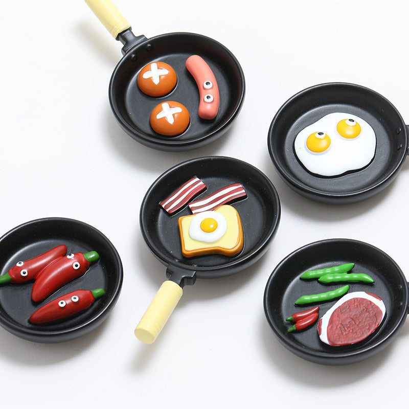 Frying Pan Food Toy Refrigerator Magnets - CoolClings.com