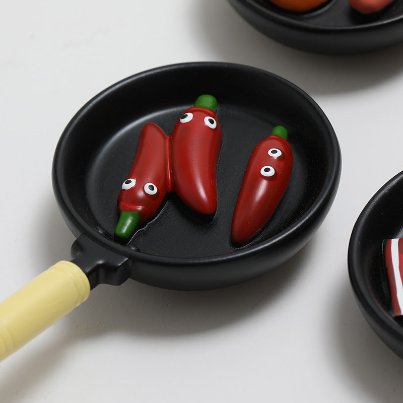 Frying Pan Food Toy Refrigerator Magnets - CoolClings.com