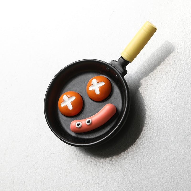 Frying Pan Food Toy Refrigerator Magnets - CoolClings.com